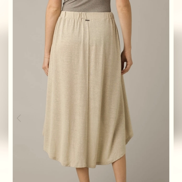 NWT PRANA Tidal Wave Hemp Sandwashed Soft Summer Skirt High Low Asymmetrical - Picture 4 of 6